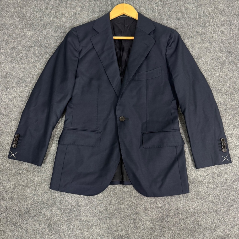 Suitsupply Custom Suit Jacket Navy Mens 34S Wool Vitale Barberis Canonico NWT